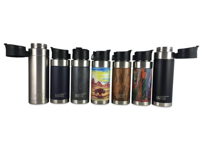 LIQUID HARDWARE Aurora - Never Lose Your Lid Vacuum Insulated Travel Mug - Coffee, Tea, Hot Chocolate