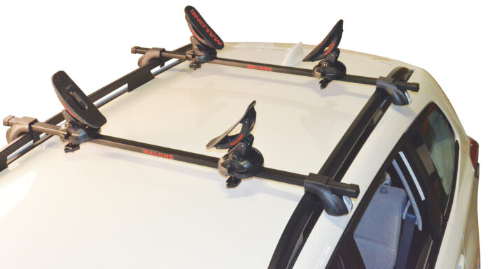 MALONE SaddleUp Pro Kayak Carrier with Tie-Downs - Saddle Style - Rear Loading - Jawz Hardware - Image 2