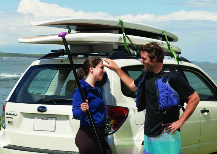 MALONE Deluxe Stand-Up Paddleboard Carrier w/ Tie-Downs - 2 SUPs - Foam Block Style - 24" Long - Image 2