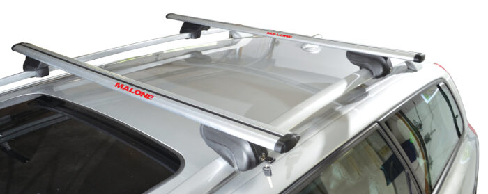 MALONE AirFlow2™ Roof Rack - Aero Crossbars - Raised, Factory Side Rails - Aluminum - 50", 58" and 65" - Image 3