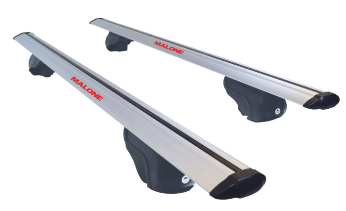 MALONE AirFlow2™ Roof Rack - Aero Crossbars - Raised, Factory Side Rails - Aluminum - 50", 58" and 65" - Image 2