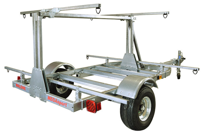 MALONE MegaSport Low Bed Trailer w/86" Load Bars & 2nd tier