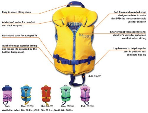 Salus Marine Nimbus Infant Child Youth Vest Venture Outfitters